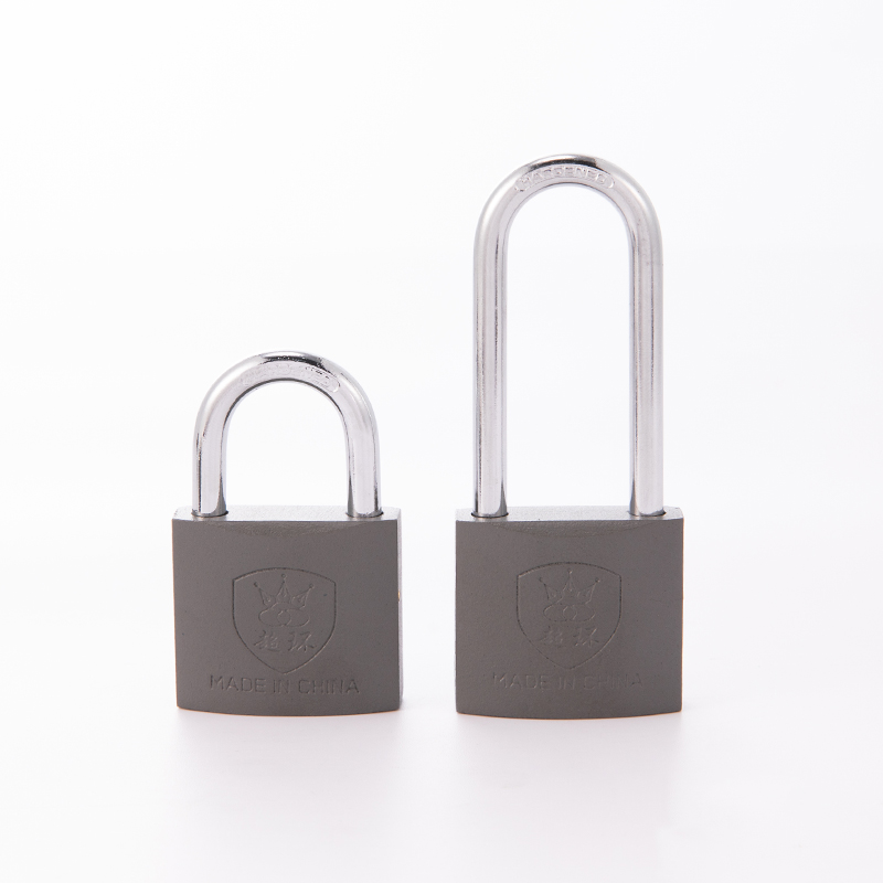 Gray Powder-Coated Warded Iron Padlock